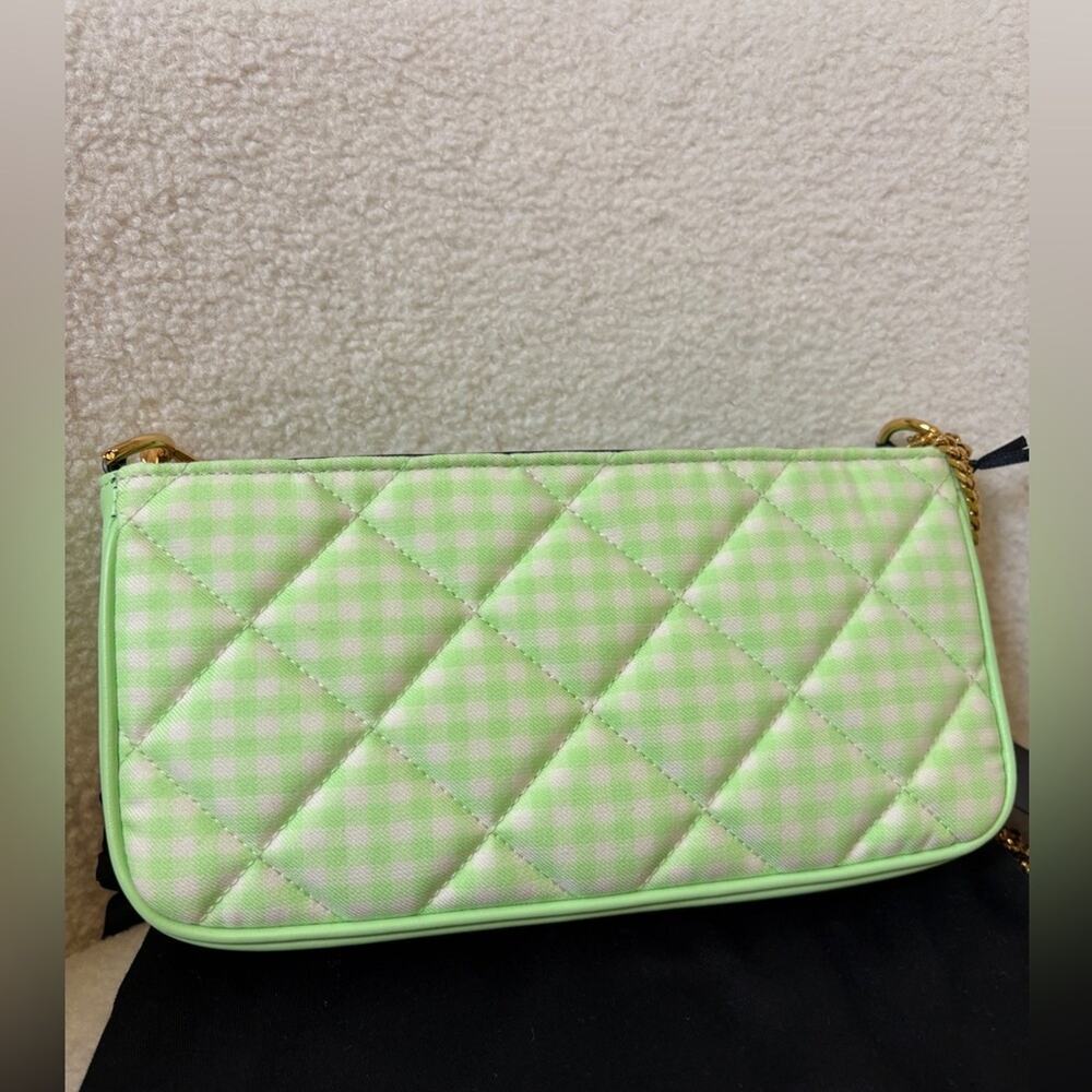 Versace Green Checkered Bag Women's NWT - Picture 6 of 10
